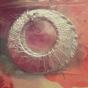 Silver wrapped hoop earrings made in Greece !